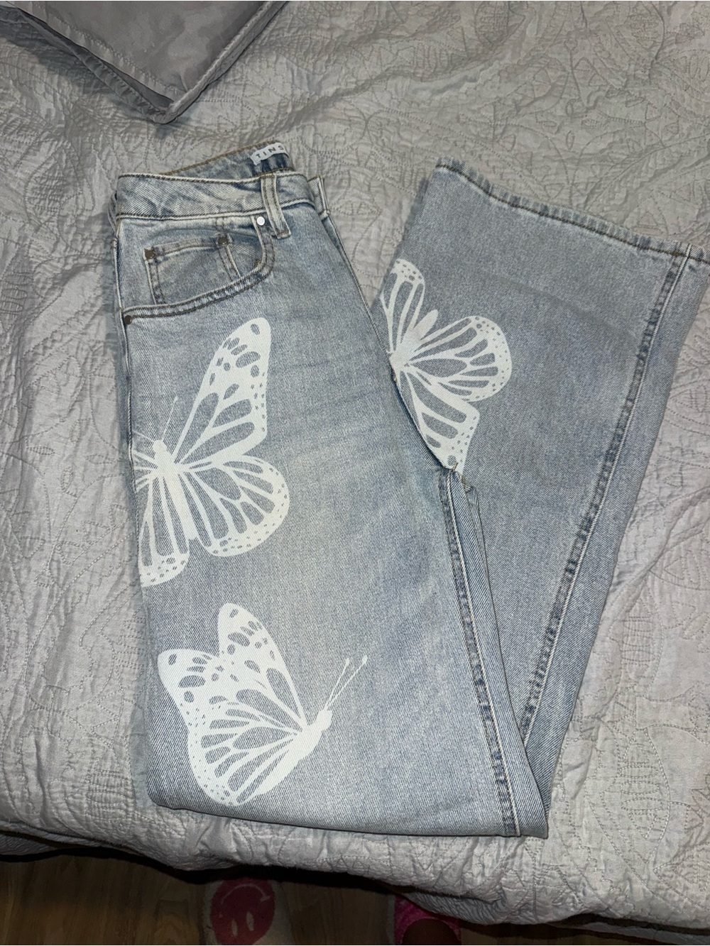 Tinseltown Butterfly Print Jeans